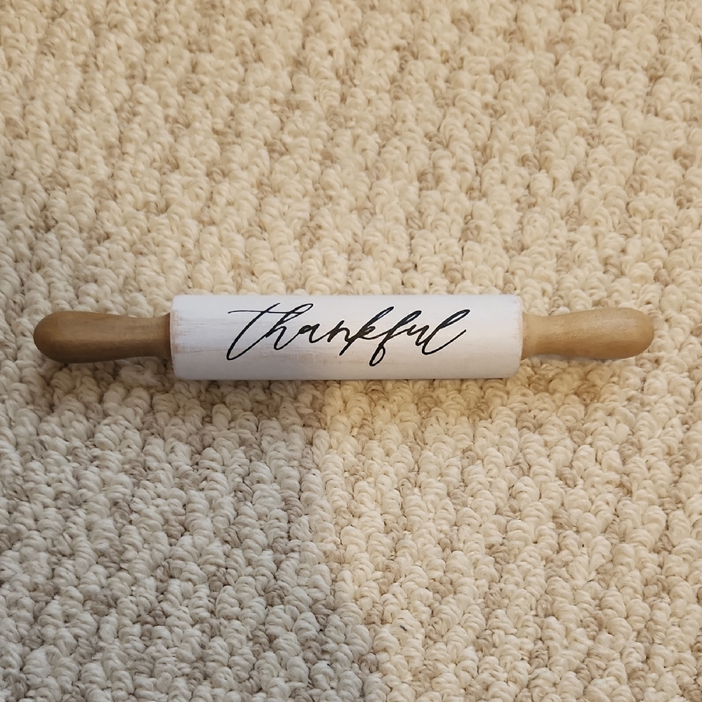 Thankful Rolling Pin Home Decor